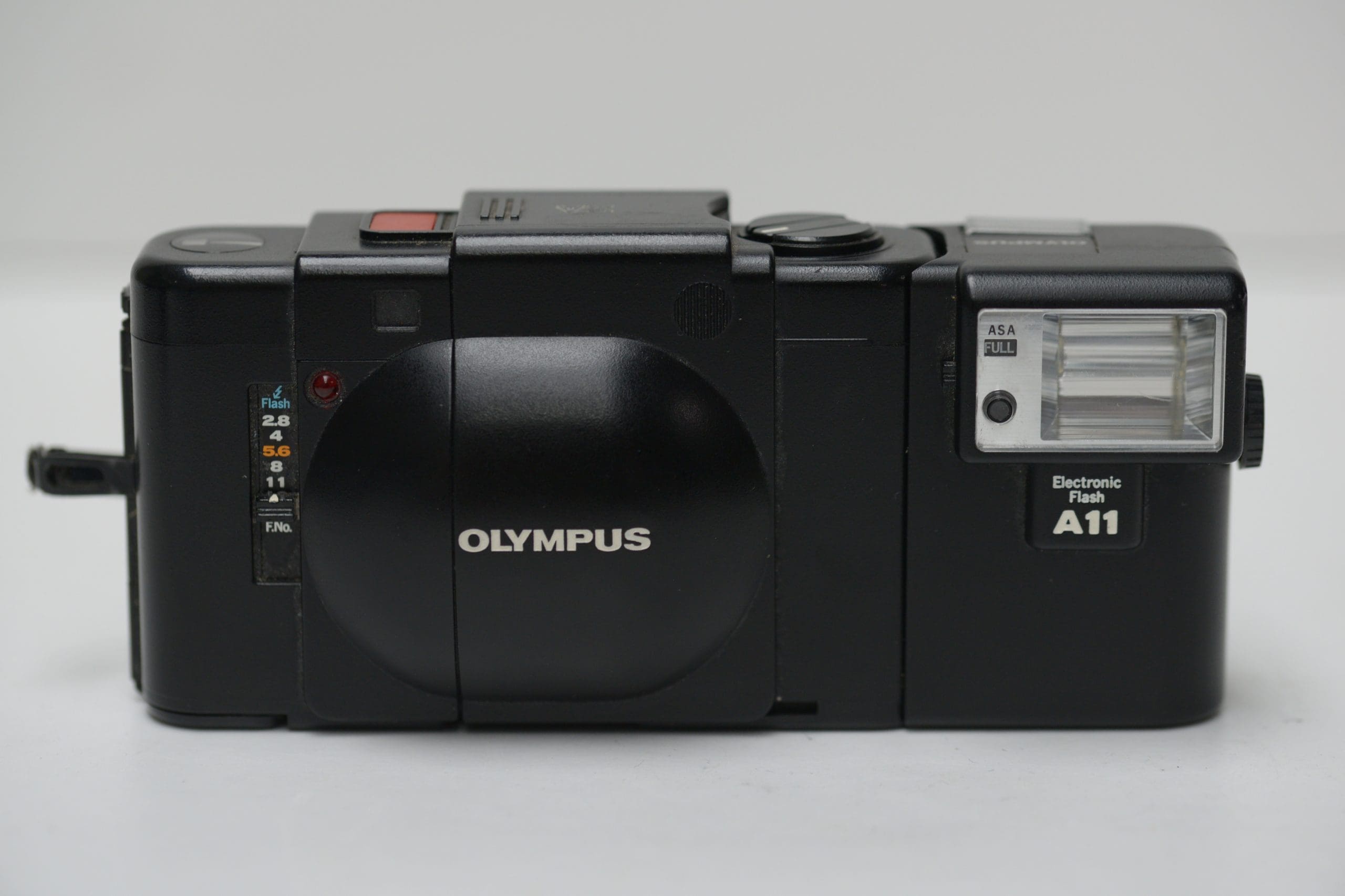 OLYMPUS XA 35MM CAMERA, BLACK - A11 Electronic Flash - Black Lab