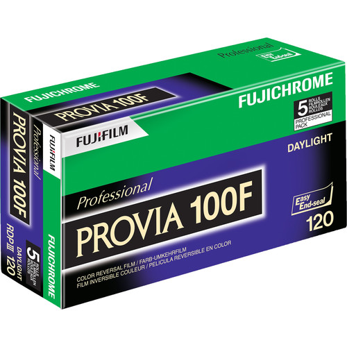 FUJIFILM Fujichrome Provia 100F Professional RDP-III Color Transparency  Film (120 Roll Film, 5 Pack)